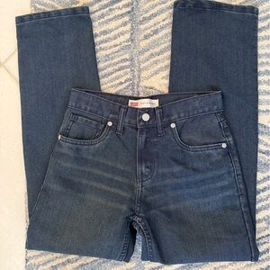 Levi's 514 Straight Fit Jeans Youth Size 12 Reg.  26/27 Blue Adjustable Waist